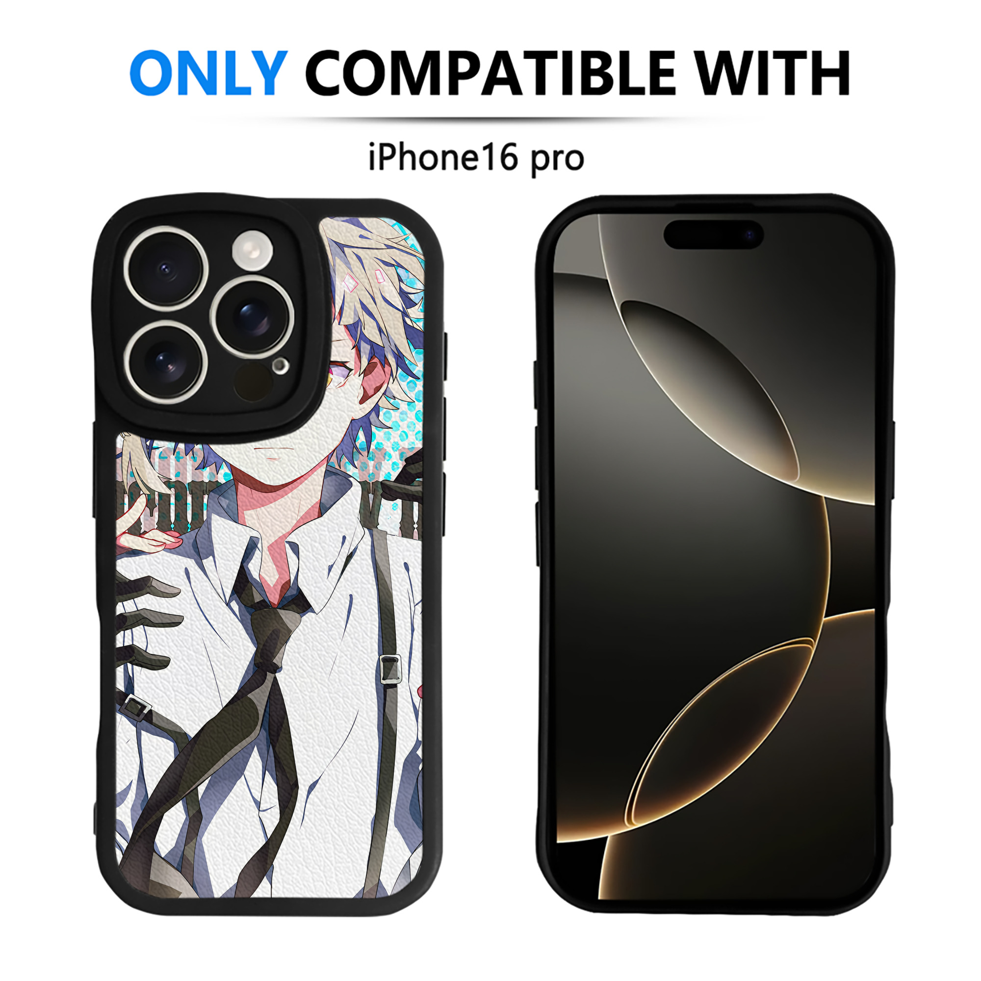 （画像用） 文豪ストレイドッグス Bungo Stray Dogs 【iPhone 16シリーズ対応】シリコンスマホケース（レザー調） 材質：シリコン